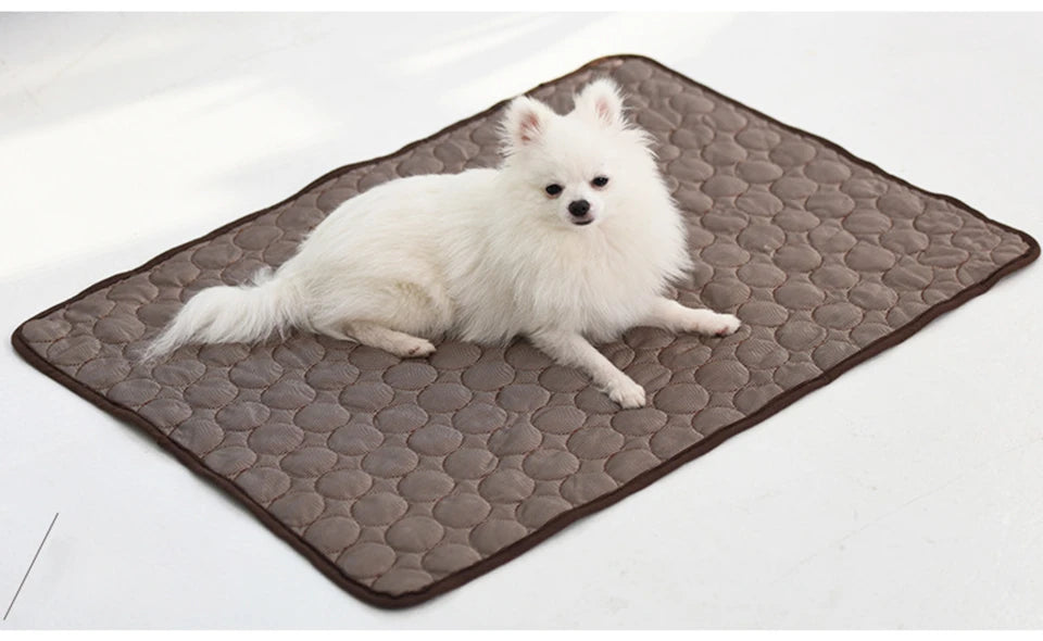 DualPet Dog Cat Summer Cooling Pad Mat Washable Puppy Big Dog Ice Gel Bed Mattress Cool Mascotas Cushion Blanket