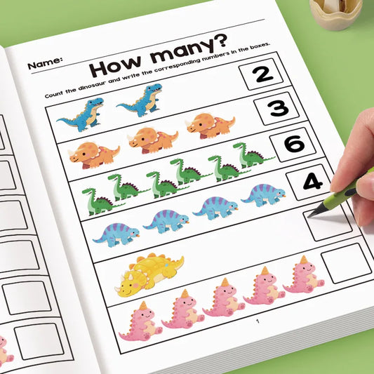64-Page Interactive Preschool Math Workbook: Number Tracing, Addition and Subtraction Exercises - Early Education Activities for Children Aged 3 and Above, Preparatory Course, for Home or Classroom Use - Number Recognition an