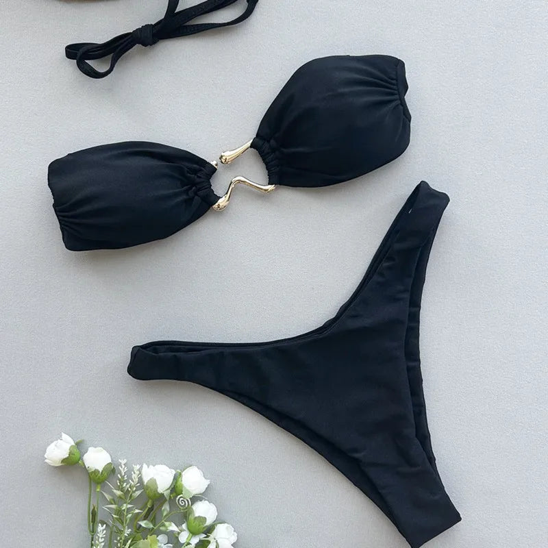 Summer Sexy Bikinis Swimsuits Women Swimwear Push Up Female Beach Swim Wear Bathing Suits Brazilian Bikini Set Pool Bather 2025