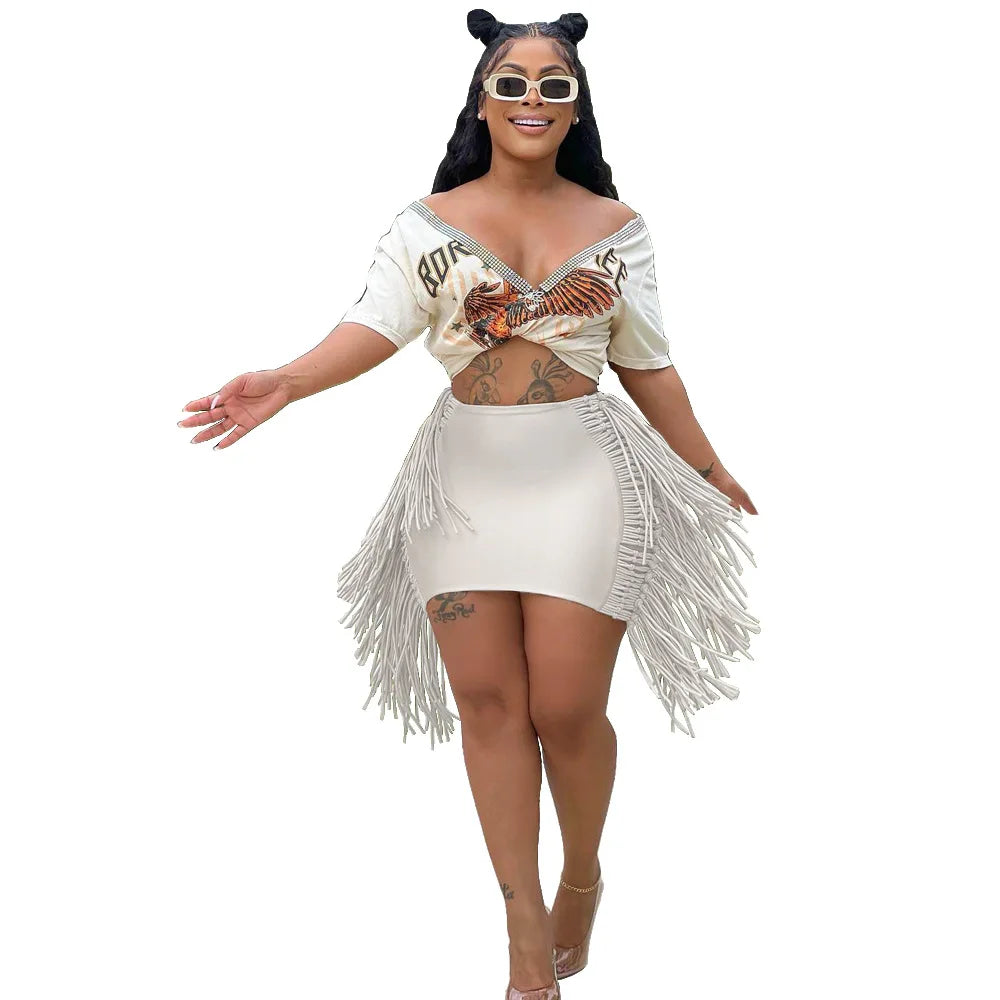 Sexy Wrap Women Mini Skirts Solid Bodycon Streetwear Skirts 2022 Summer Chic Hollow Out Tassel Y2K Style Bottom Outfits