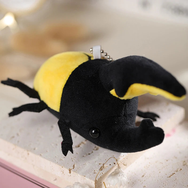1PC Cute Cartoon Insect Beetle Doll Plush Doll Keychain Insect Bag Pendant Send Friends Birthday Christmas Gift