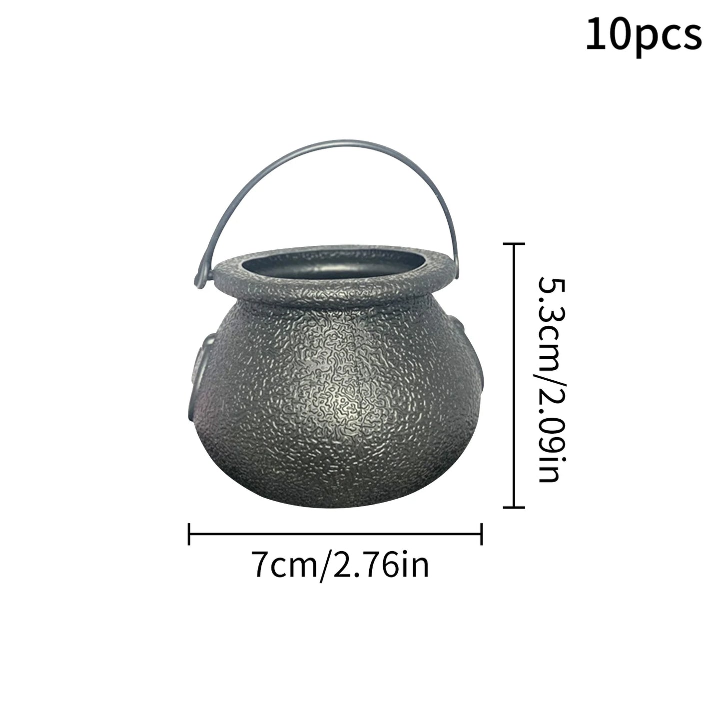Mini Purple/pink/gray Witch Kettle Candy Plastic Cauldron Holder Halloween Party Prop Tool