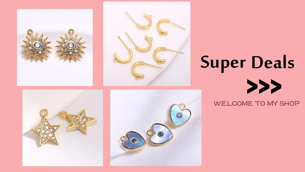 Earring Hooks with Open Loop 18K Gold Plated Ear Wire For Earrings Making Supplies Earwire DIY Accessories