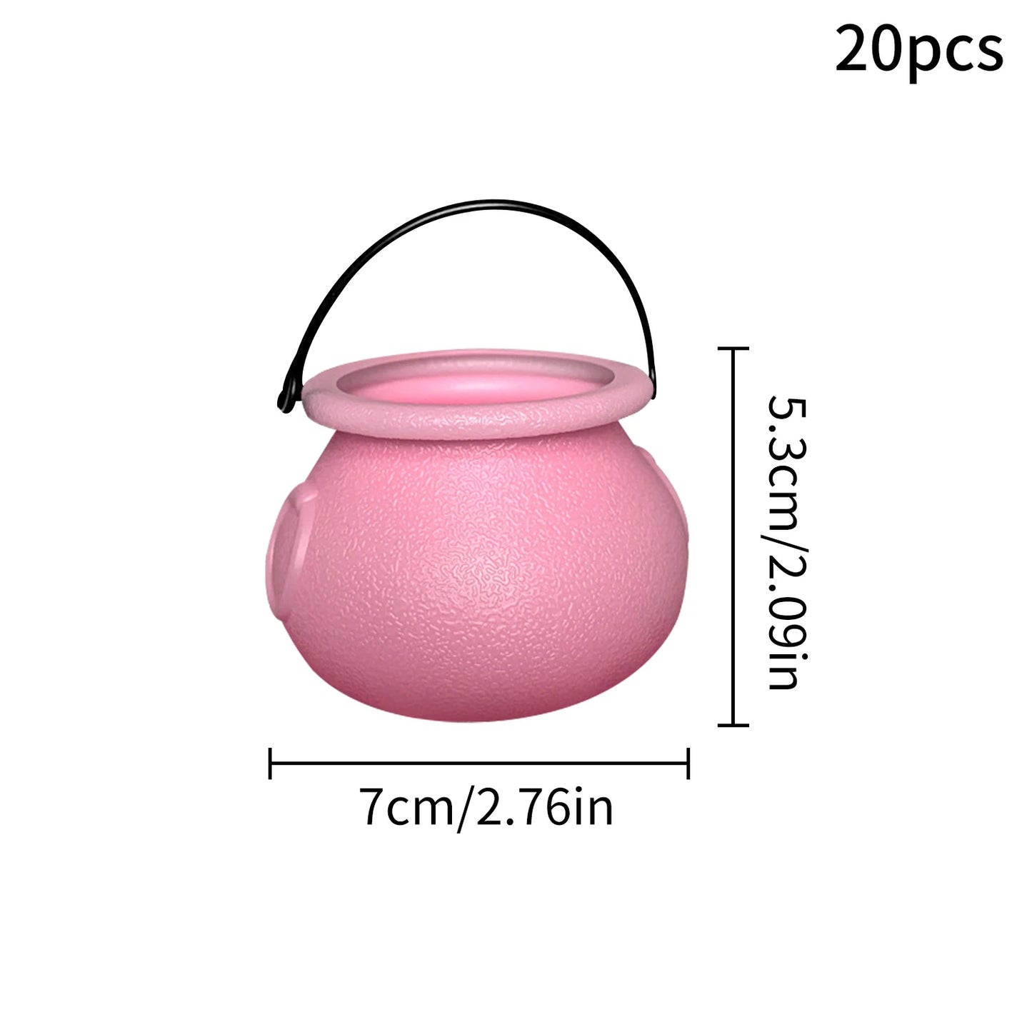Mini Purple/pink/gray Witch Kettle Candy Plastic Cauldron Holder Halloween Party Prop Tool