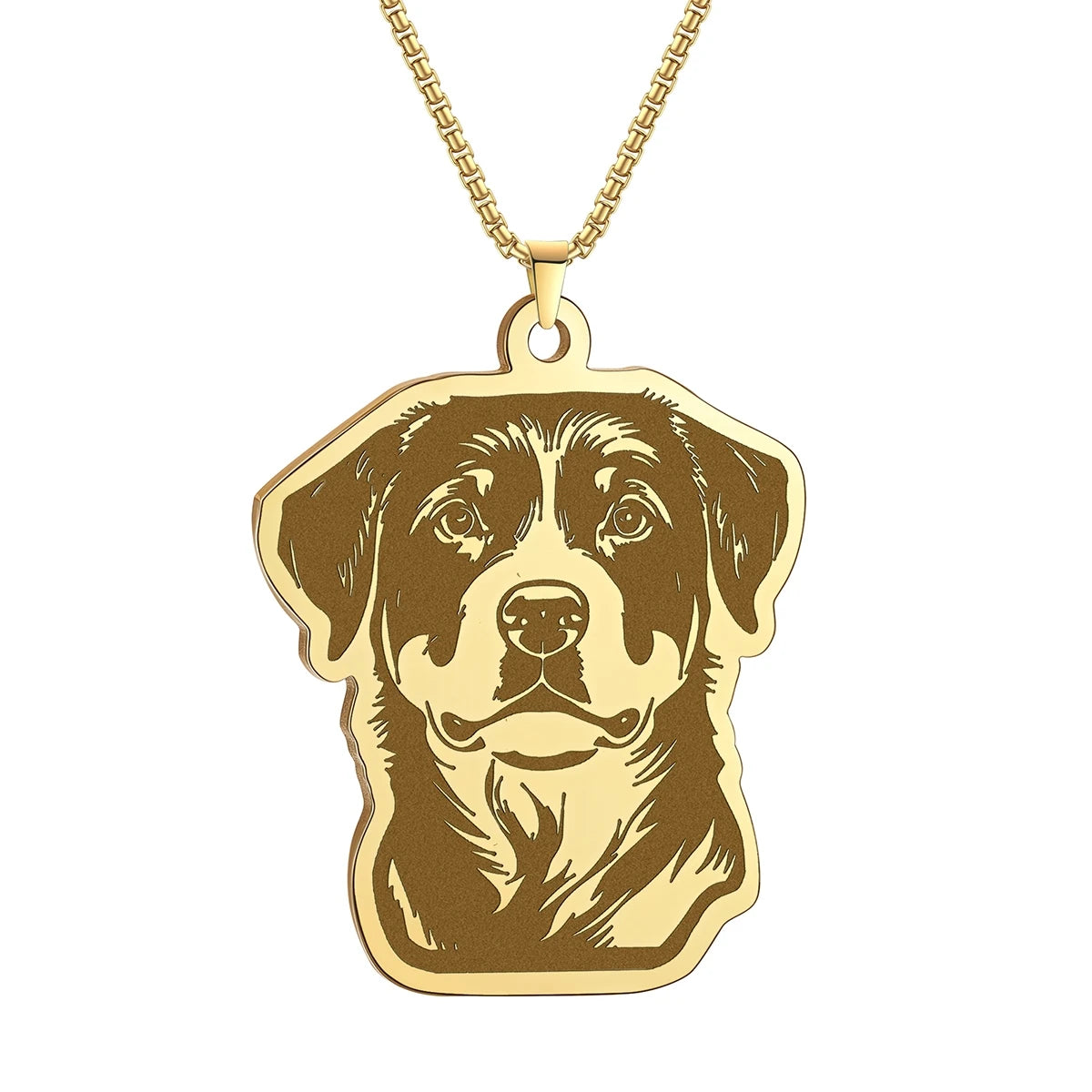 Kinitial Cute Dog Puppy Pendant Necklace For Women Men Stainless Steel Charm Necklace Wholesale Christmas Gift Jewelry