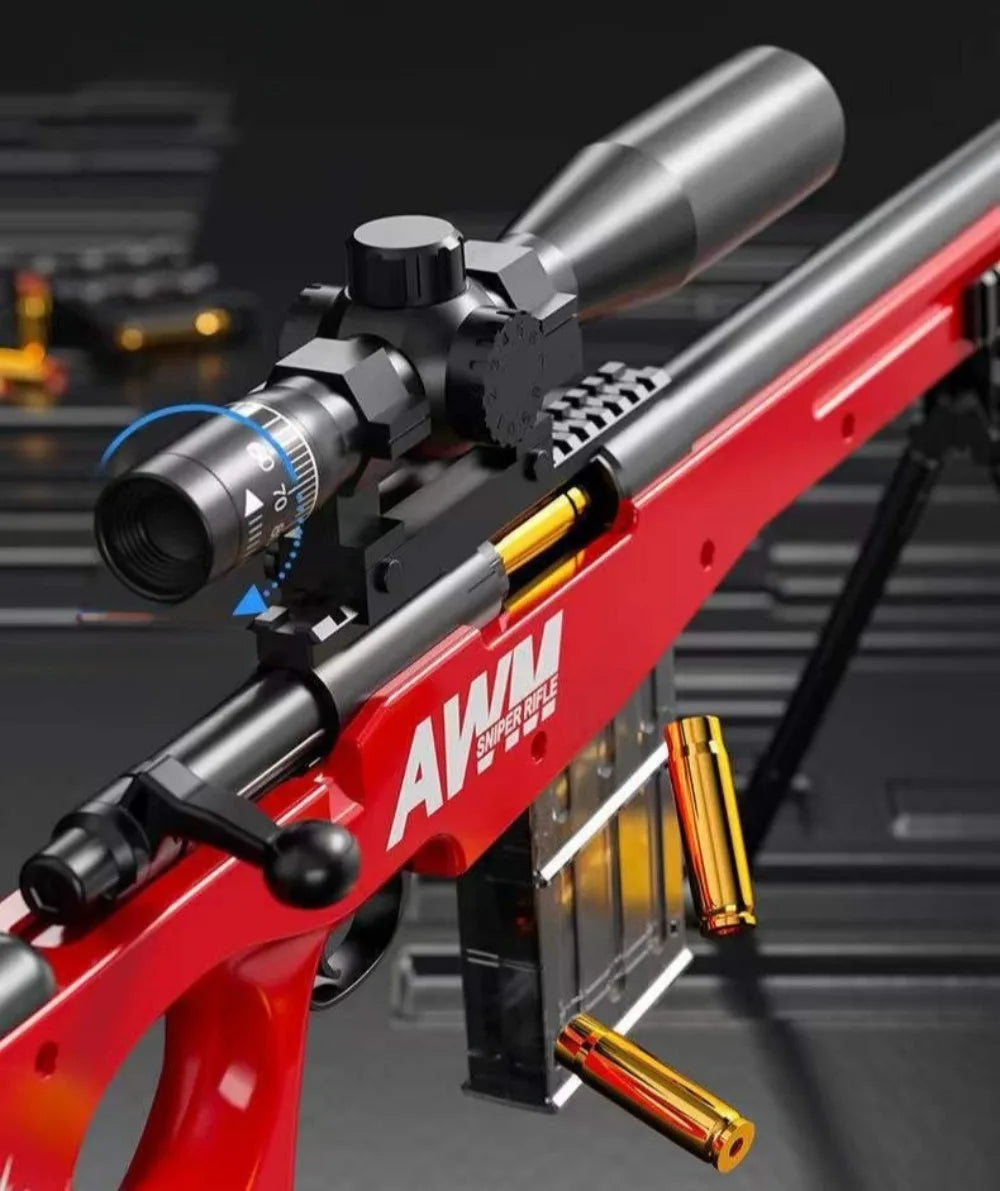 Awm Manual Launchable Safety Shell-Throwing Soft Bullet Toy Gun Sniper Rifle Outdoor CS Shoot Game for Adult Boy Christmas Gift