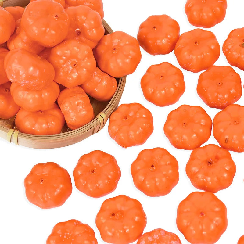 25/50pcs Mini Artificial Pumpkin Simulation Vegetable Halloween Decoration Home Halloween Party DIY Fake Pumpkin Decor Props 7z