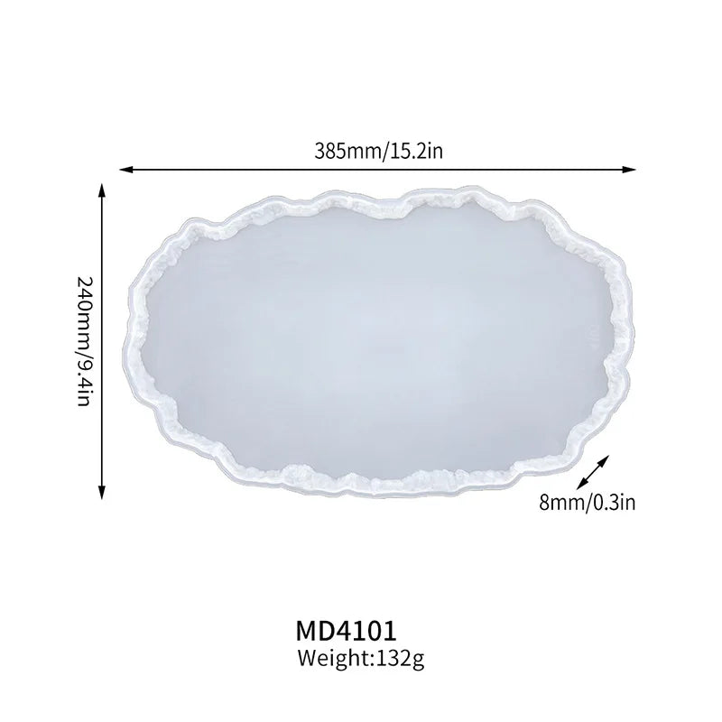 DM413 Drusy Coaster Resin Mold Geode Epoxy Cup Mats Fruit Tray Silicon Crafts for DIY Home Decoration Casting