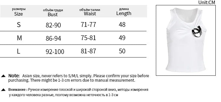 Sequined Tank Top Women Edgy Clothes Y2k Accessories Sleeveless Ropa De Mujer Solid Color Camison Verano Slim Fit Streetwear