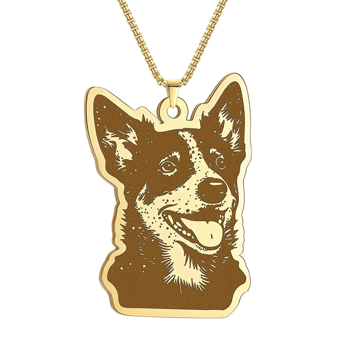 Kinitial Cute Dog Puppy Pendant Necklace For Women Men Stainless Steel Charm Necklace Wholesale Christmas Gift Jewelry