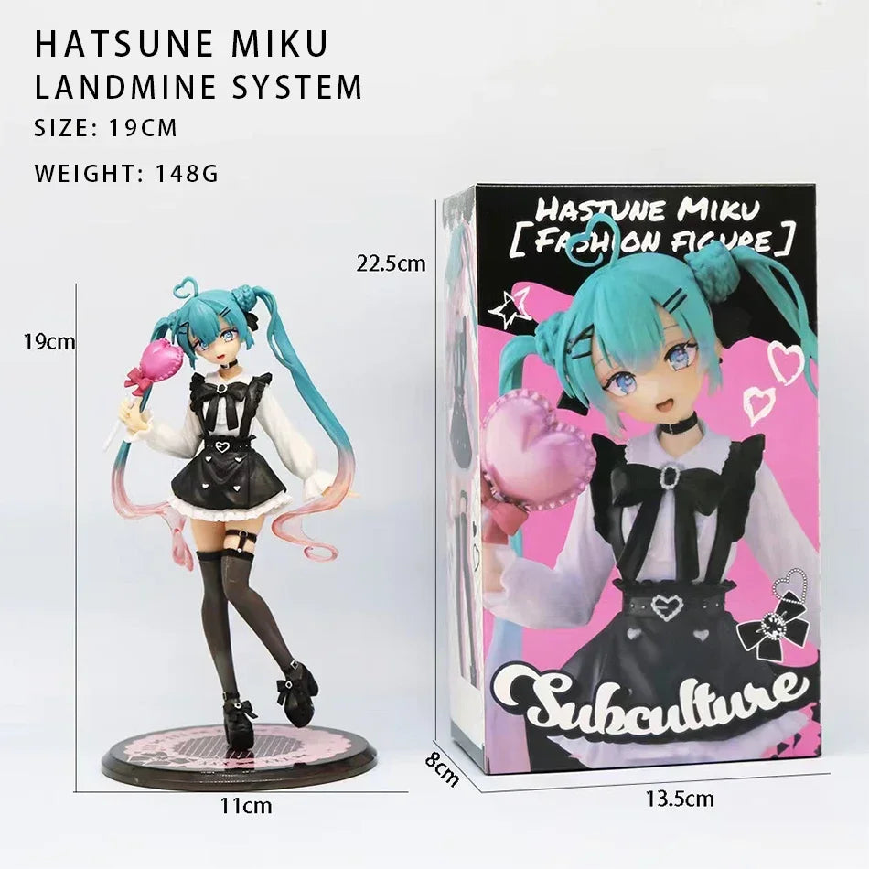Cute girl Hatsune Miku anime character fashionable suitable for desktop decoration ornaments doll Christmas gift PVC collectible