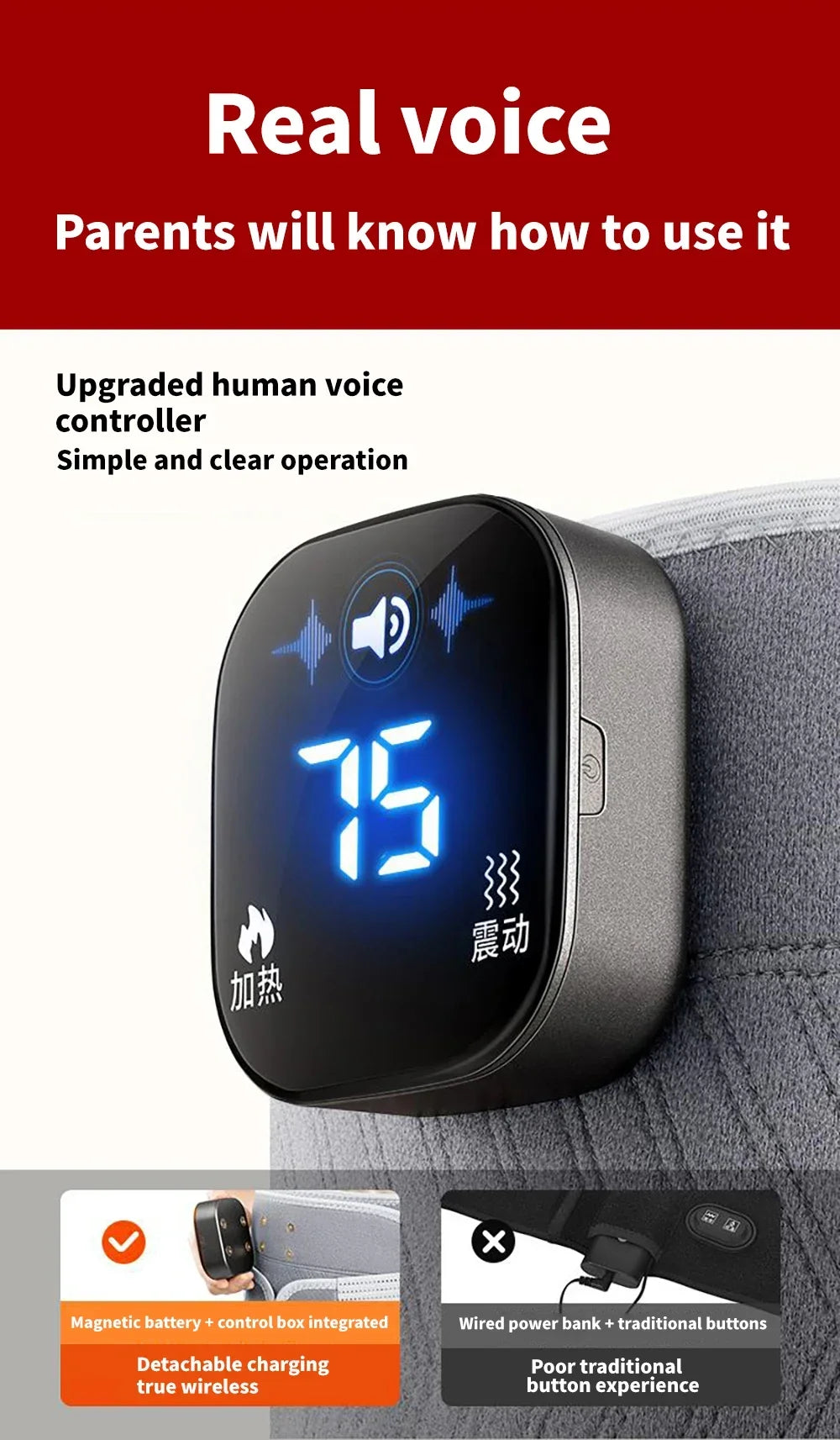 Electric Heating Waist Hot Compress Massager Vibration Lumbar Brace Belt Waist Back Massage Pain Relief Care Blood Circulation