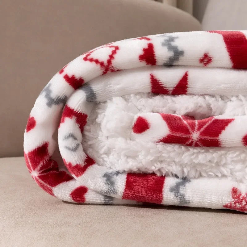 Nordic Christmas Throw Blanket Knitted Jacquard Christmas Gift Office Nap leisure Blanket for beds sofa cover women Shawl soft
