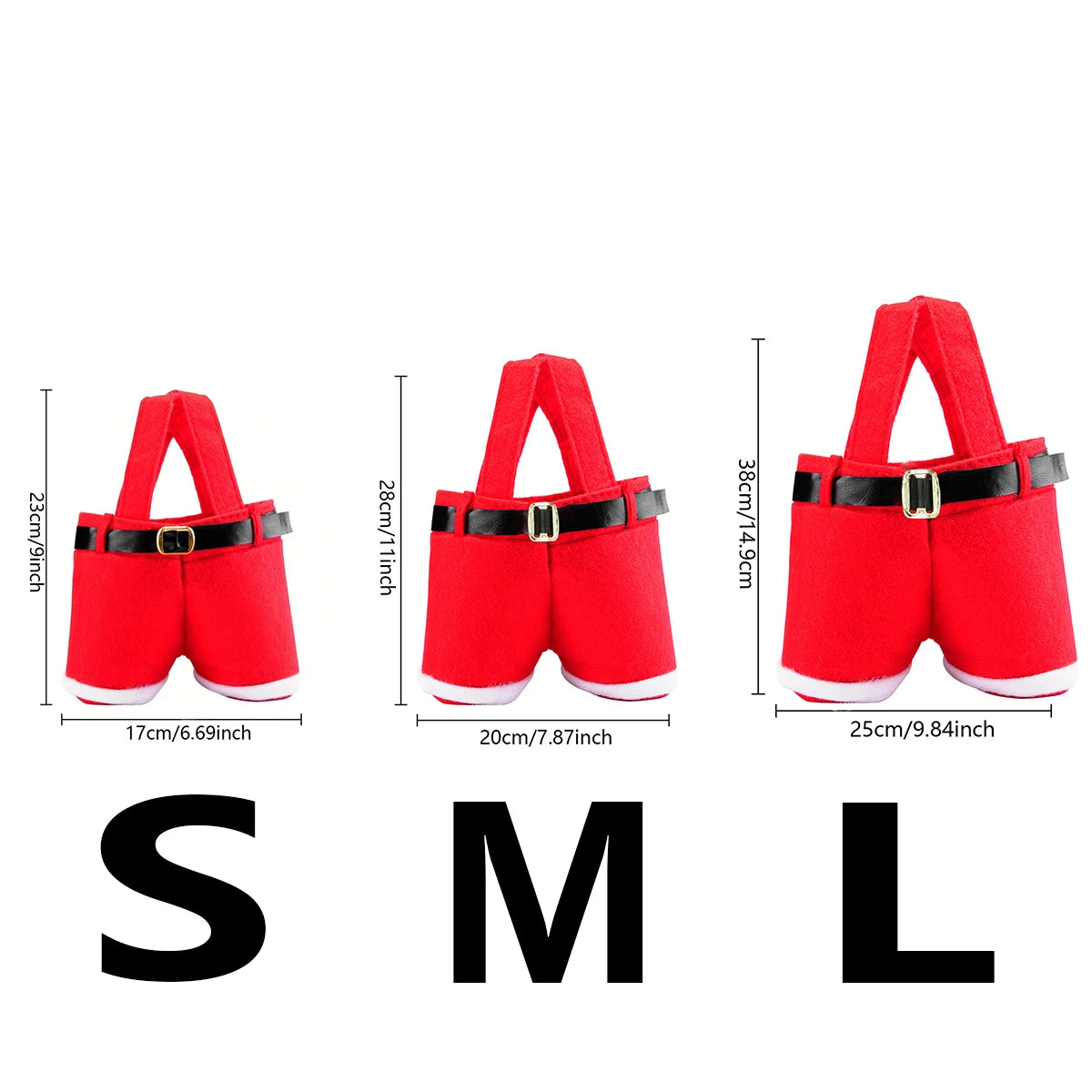 6-pack Santa shorts gift bag, cute Christmas gift bag