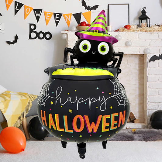 1pc/2pcs Halloween Spider Medicinal Pot Balloon for Halloween party, birthday party.horror and weird atmosphere decoration