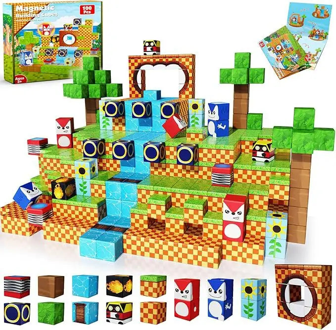 Magnetic Building Blocks DIY Magnets Toys Mine World Magnet Cubes Stacking STEM Toys Construction Toys Children's Christmas Gift