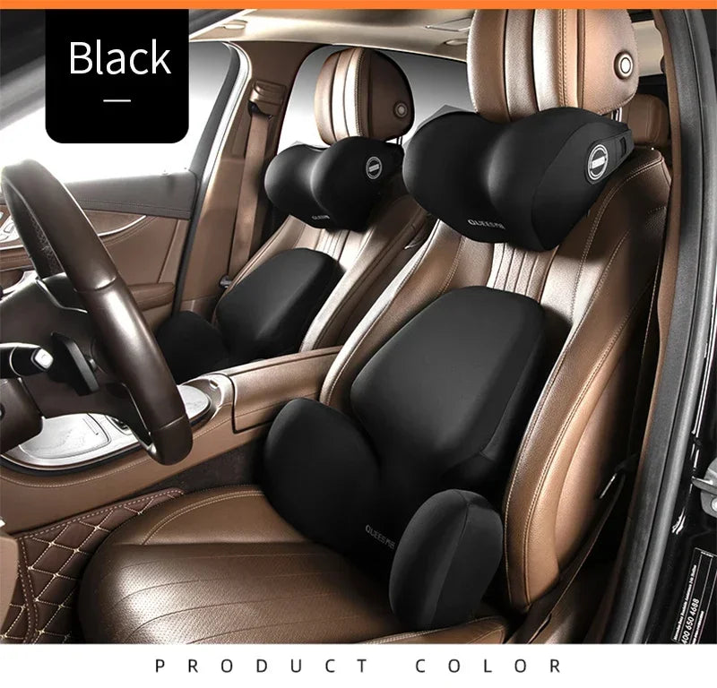 Update Car Lumbar Support Pillow Auto Neck Pillow Waist Support Removable Washable Backrest Universal Vehicle Cushion