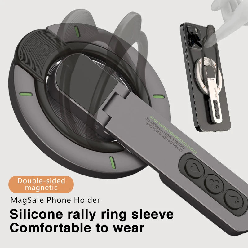 Xiaomi MagSafe Phone Grip Stand 3in1 Magnetic Finger Ring Holder Double Sided Magnetic Phone Stand For iPhone 17 16 15 14 13 12