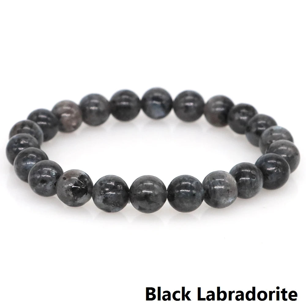 Women Men Bracelet Natural Rainforest Jasper Crystal Round Beads Wrist Chain Chakra Healing Energy Stretch Charm Strand Jewelry