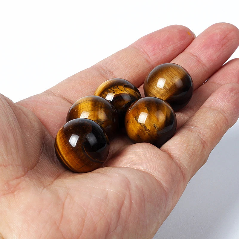 4-20mm Natural Yellow Tiger Eye Beads 5A+ Round Loose Spacer for DIY Bracelet Jewelry Making Accessories Pack of 5