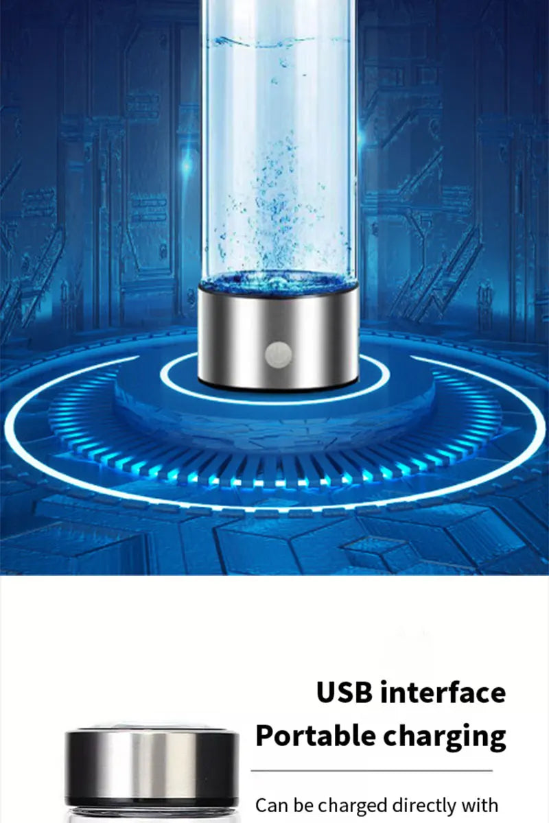Portable 420ml Hydrogen-Rich Water Cup Electric Hydrogen Rich Water Generator Bottle Titanium Quality Filter Antioxidant Lonizer
