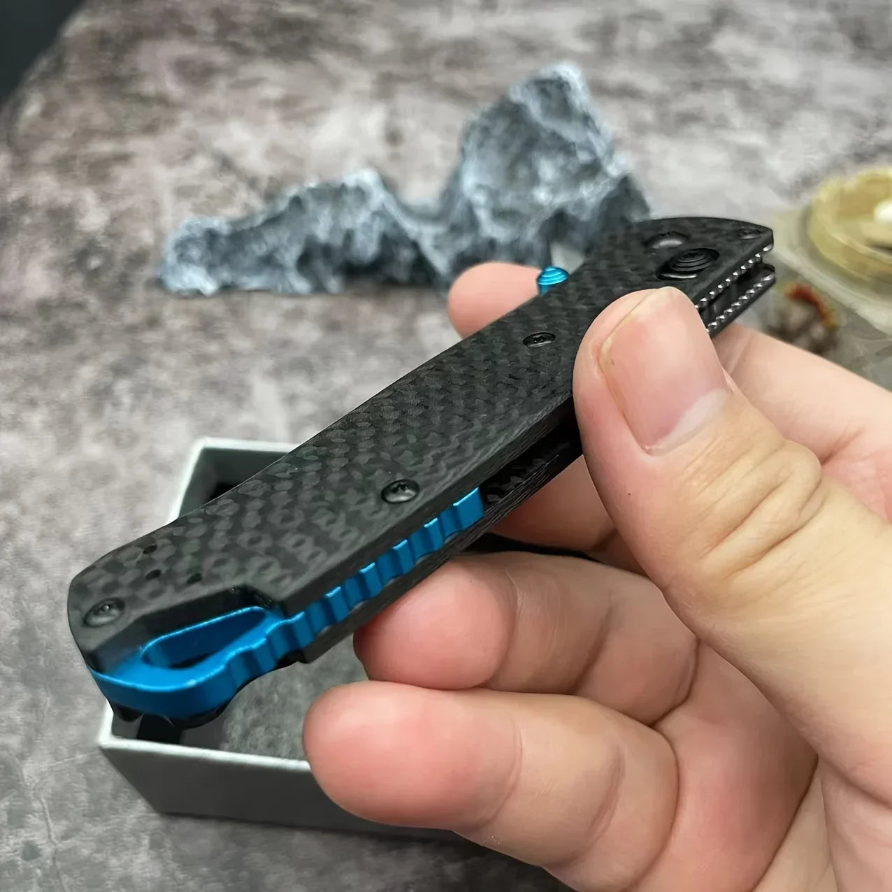 BM 535-3/533-3 Bugout AXIS Folding Knife Carbon Fiber Handles Outdoor Camping Hunting Pocket Tool with Box Christmas Gift