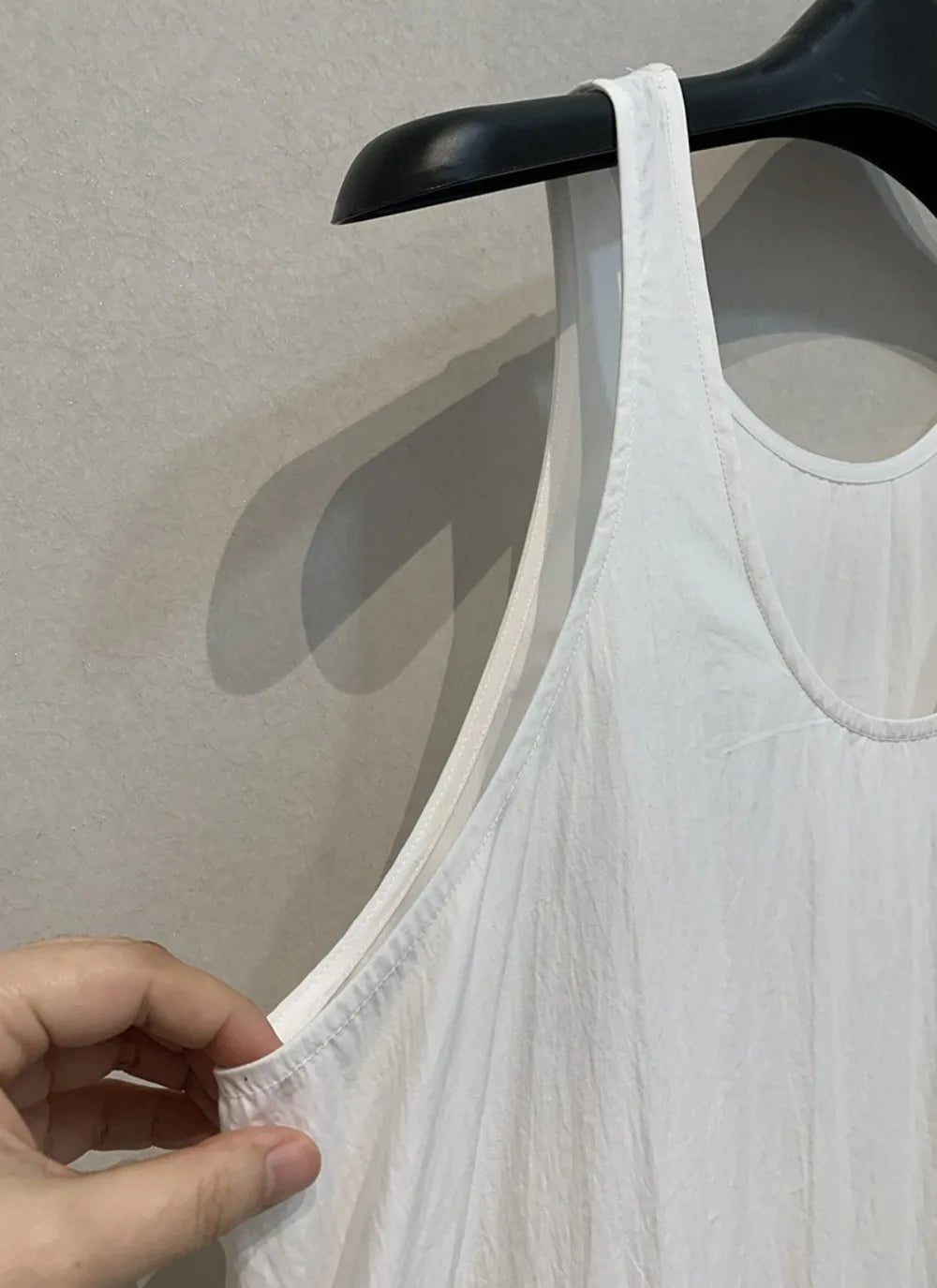 Kuzuwata New Sleeveless Collarless Slim Fit Dress Loose Big Swing Waist Casual Simple Robe Japan Fashion Lazy Ruched Vestidos