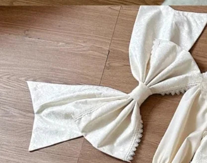 Super Fairy Lolita Dress Set New Spring and Autumn Sweet Girl Women's Flower Lace Bow Shirt Princess Jsk Suspender Dress