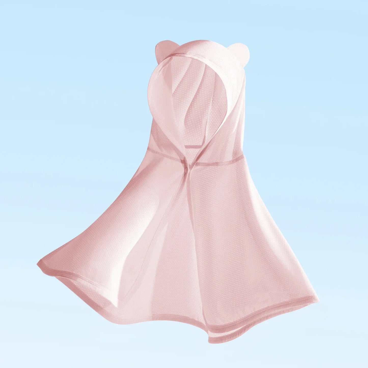 Summer Cloak Sun Protection Hooded Cloaks Ice Shreds Solid color Kids Dacron Clothes for Boy Girl Breathable Quick drying Coat