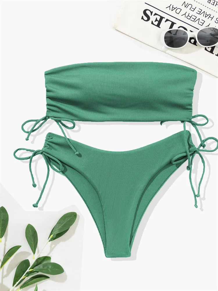 Sexy Solid Bikinis Women's Swimwear Push Up Female Swimsuit Swimming Bathing Suits Brazilian Girls Bikini Set Beach Wear Bather
