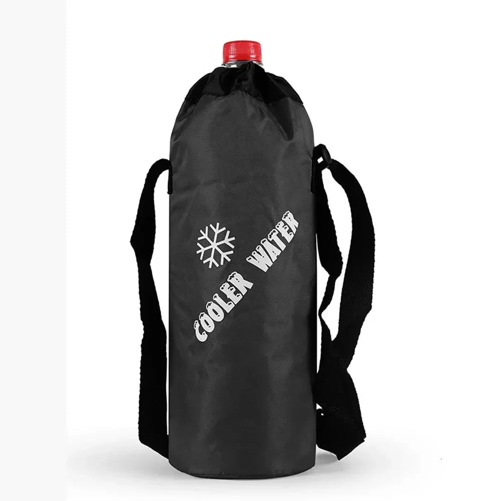 1PC Drawstring Water Bottle Pouch High Capacity Insulated Cooler Bag Outdoor Traveling Camping Hiking Water Bags