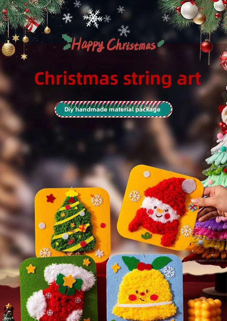 1-10PCS Christmas Gift DIY Felt Sewing Kit for Kid Handicraft Activity Preschool Toy Thread Painting Educational Craft Materials