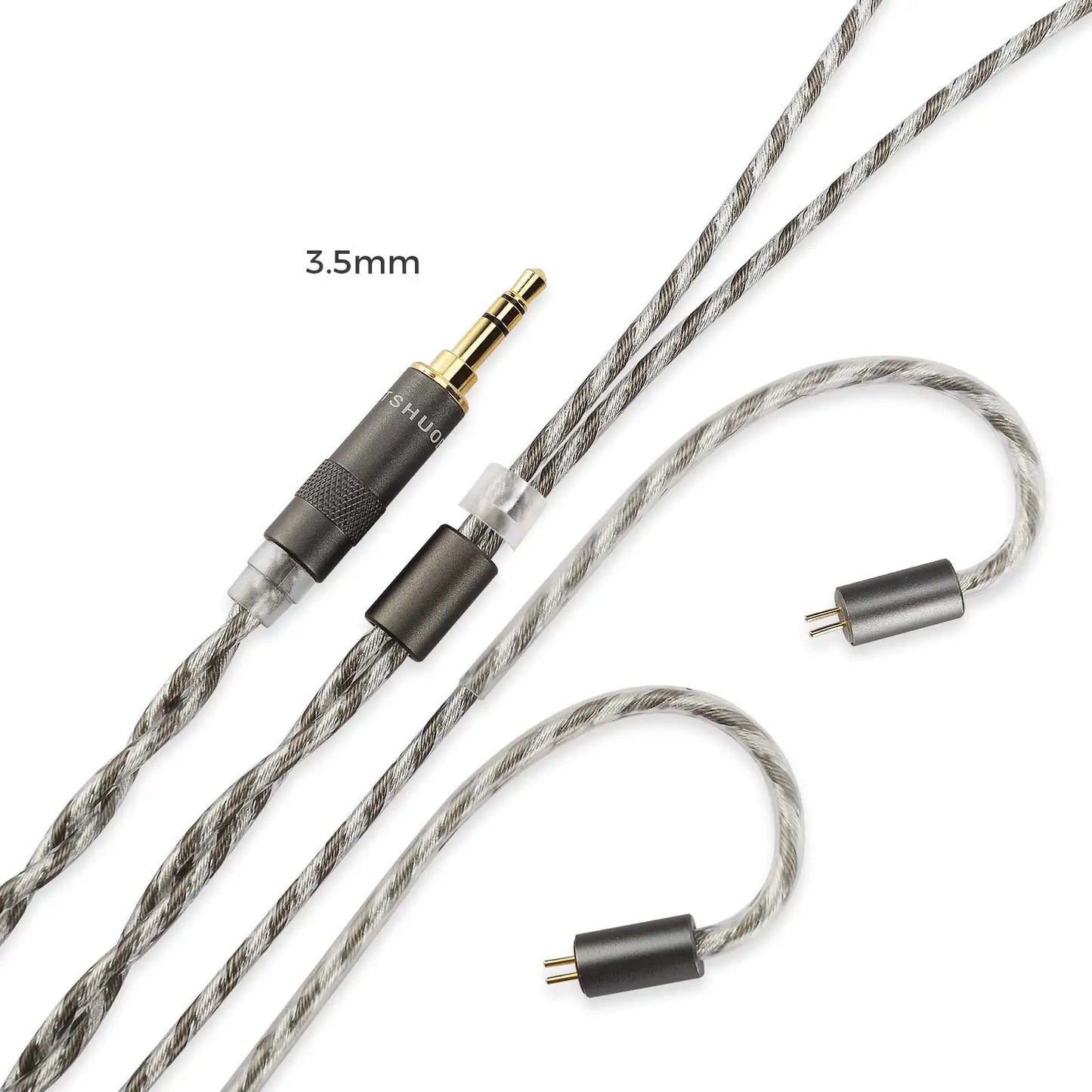 LETSHUOER M5 audio 3.5mm cable or 4.4mm balanced headphone cables with 2 pin connector 392 strands silver-plated copper cable