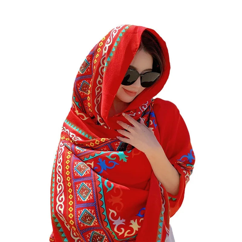 Travel Beach Sunscreen Scarves for Women Bikini Large Sarong Wrap Scarf Brazilian Swimsuit Bathing Cover-ups 17 Styles 90x180cm