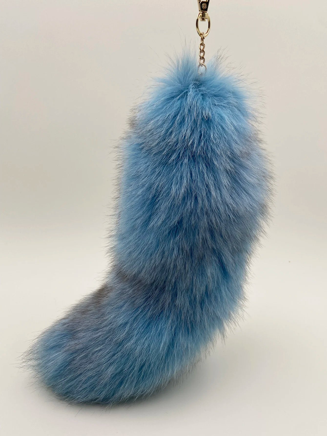 Naturally Fashion Fox Tail Keychain Wolf Tail Fur Tassel Bag Tag Black And Brown Charm Keyring Pom Pom Holder Strap Chain Gifts