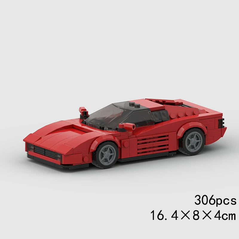 MOC Car Speed R34 488 Pickup R32 Racing Vehicle Model Building Block Super Race brick Christmas Gift City Technical rally sport