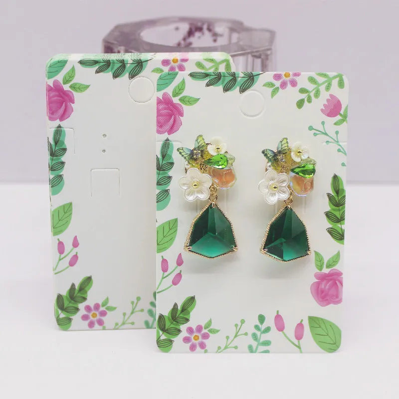 Hot sale 50Pcs Multi-Style Jewelry set package Card 6*9cm Flower/ marbling design necklace earring pendant package card