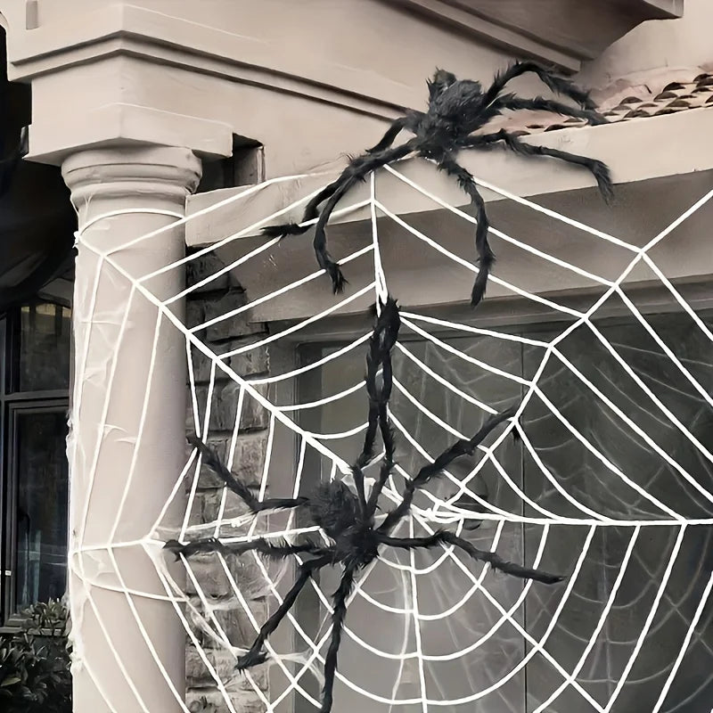 1/2pcs Halloween Spiders 50cm Fake Scary Hairy Spider for Halloween Decoration Outdoor Plush Spider Deco Indoor Yard Party Props