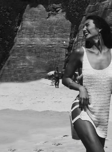 Women's Sexy U Neck Sleeveless Knit Horizontal Stripes Side Cut Out Beach Mini Dress 2025 Summer Beachwear Swimsuit Cover Up K90