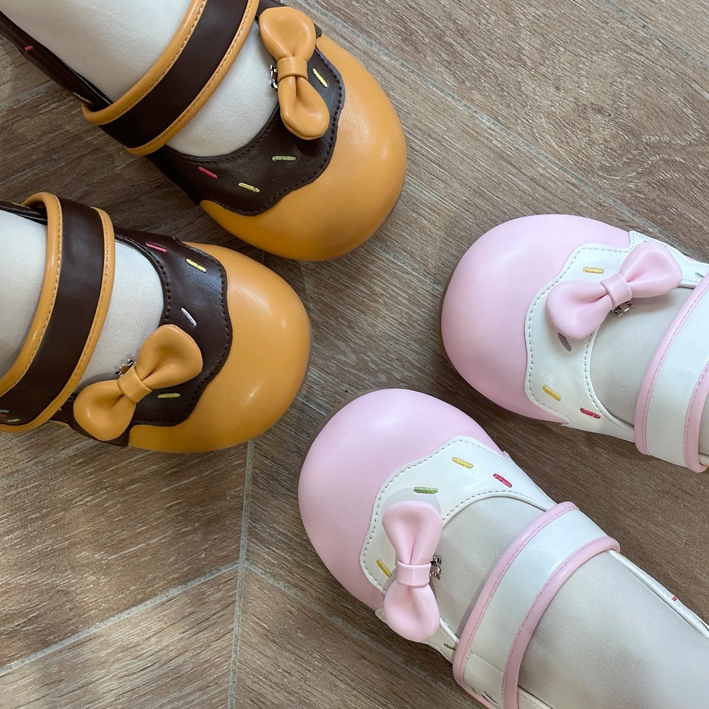 Cute Sweet Flat Shoes Summer Heels Mary Jane Round Head Shoe for Women Casual Chunky Heels Pumps