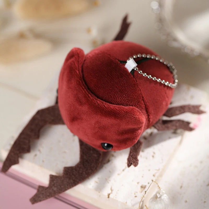1PC Cute Cartoon Insect Beetle Doll Plush Doll Keychain Insect Bag Pendant Send Friends Birthday Christmas Gift