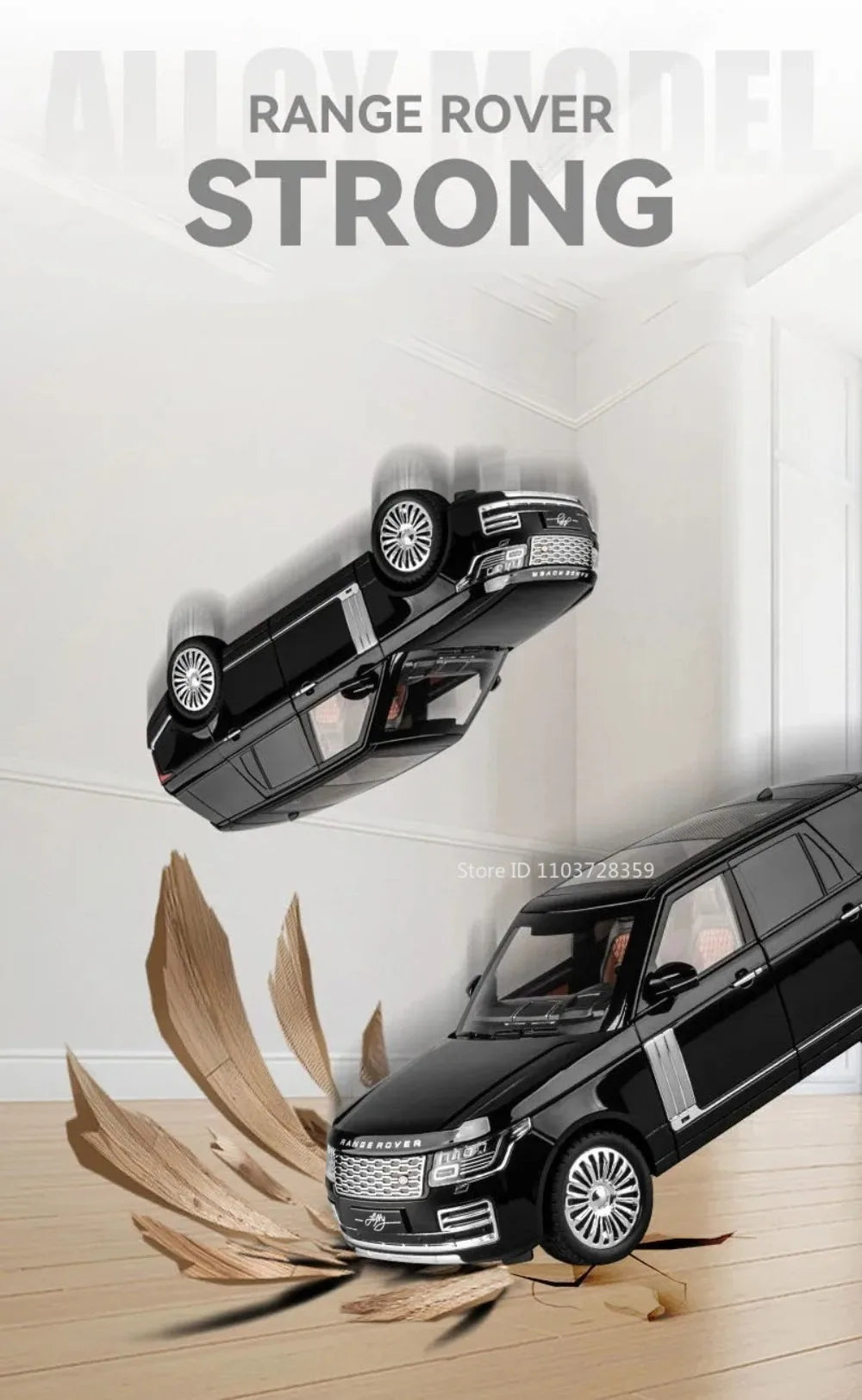 1:18 RS7 Range Rover Alloy Car Model Diecast Toy Sound Light 6 Doors Opened Shock Absorption Miniature Vehice Kid Christmas Gift