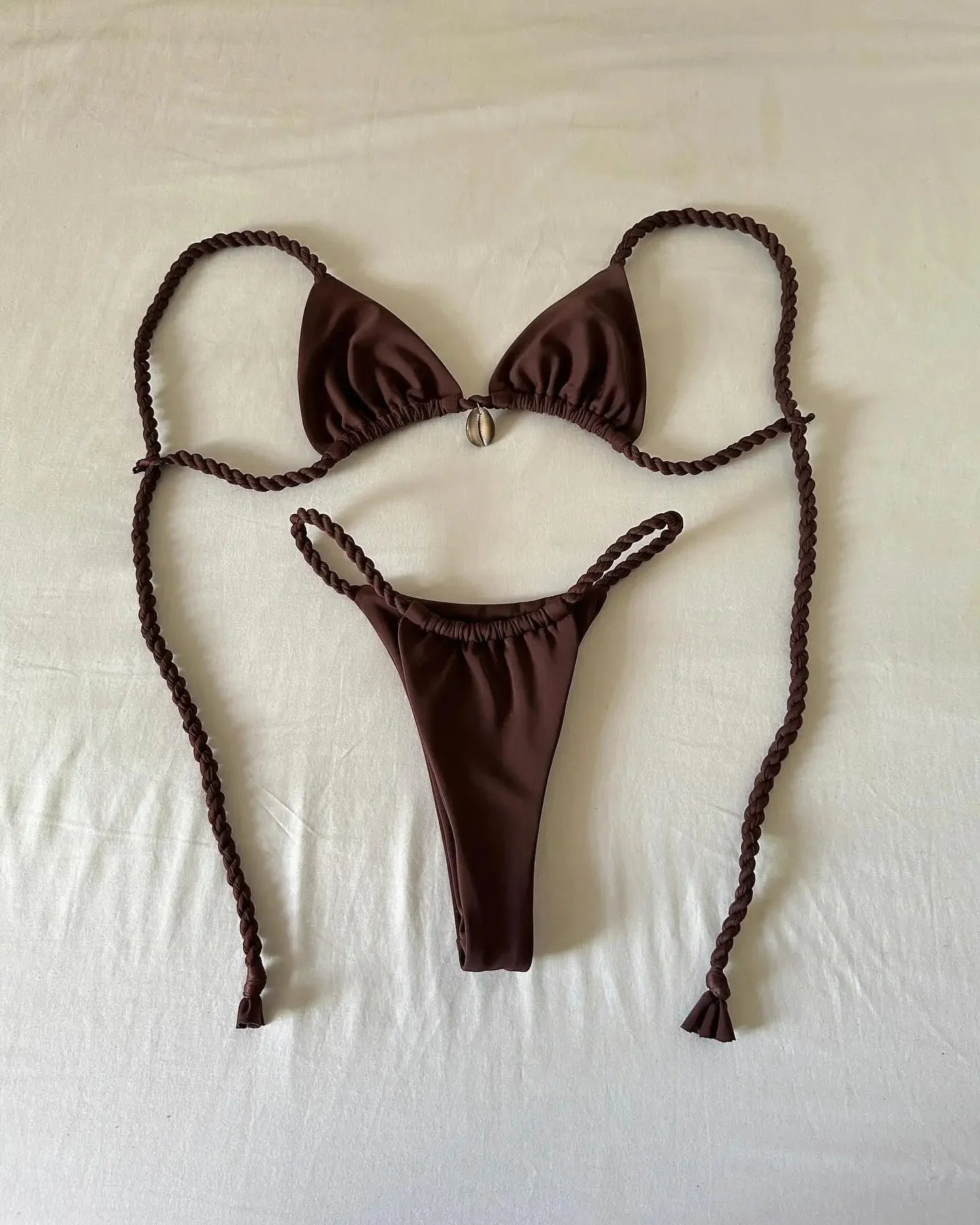 Micro Bikinis Sexy Women Swimsuits Swimwear 2025 Push Up Bikini Set Shell Bathing Suit Halter Beachwear Brazilian Biquini Female