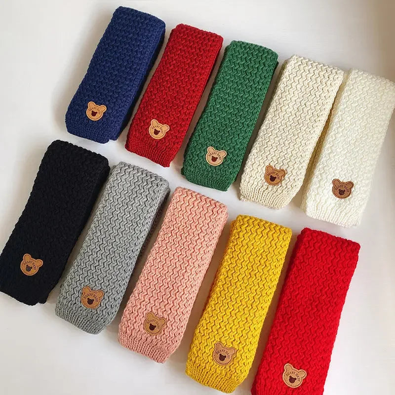 Kids Windproof Scarf Fleece Lined Warm Neck Cover Toddler Winter Scarf Christmas Gift Unisex Baby Outdoor Scarf Korean Cute