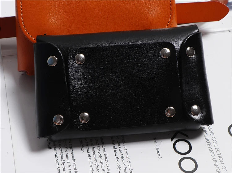 Genuine Leather Women's Thin Waistband Small Girdle Bag With Belt Korean Simple All-Match Decorative Dress Jeans Waist Belt