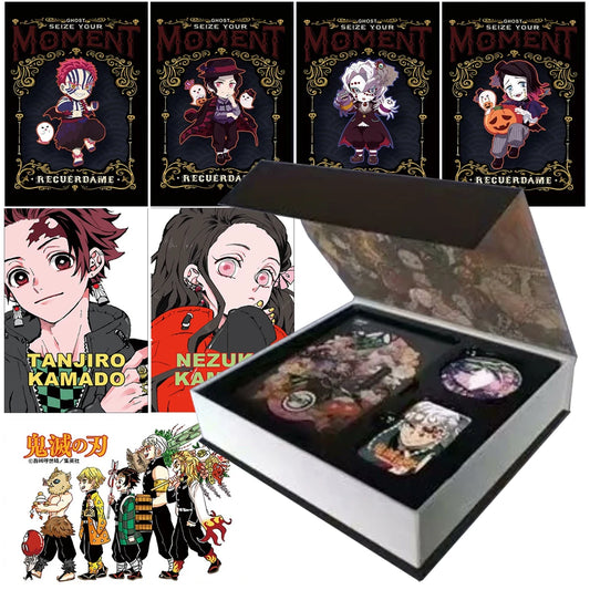 Demon Slayer Collection Card Black and White Tone Creative Line Draft Color Paper Card Encouraging Child's Christmas Gift Toys
