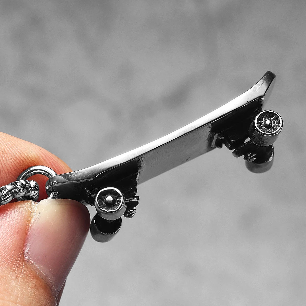 Skate Sports Men Necklaces With Pendant Stainless Steel Jewelry For Male Women Unique Punk Hip Hop Accessories Gifts Wholesale