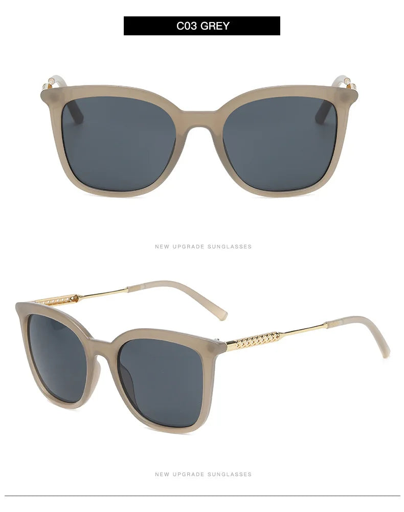 UVLAIK New Metal Hollow Sunglasses Women Oversized Shades Sun Glasses Men Trend Retro Vintage Glasses UV400 Sun Protection 21130