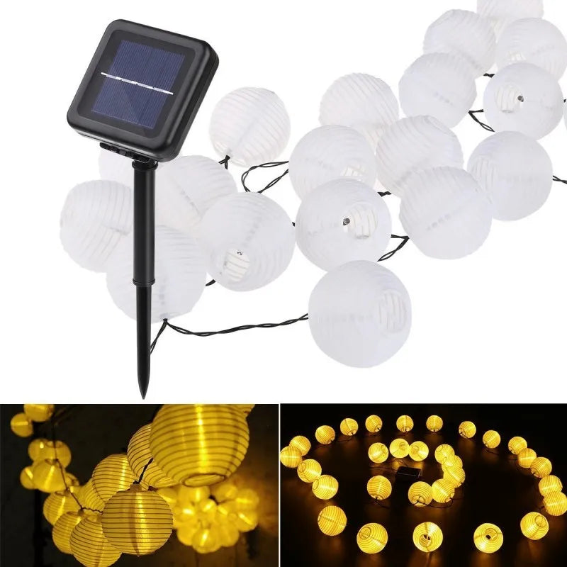 Halloween Pumpkin Lantern Solar String Lights Outdoor Waterproof LED Fairy String Lights Garden Yard Halloween Party Decorations