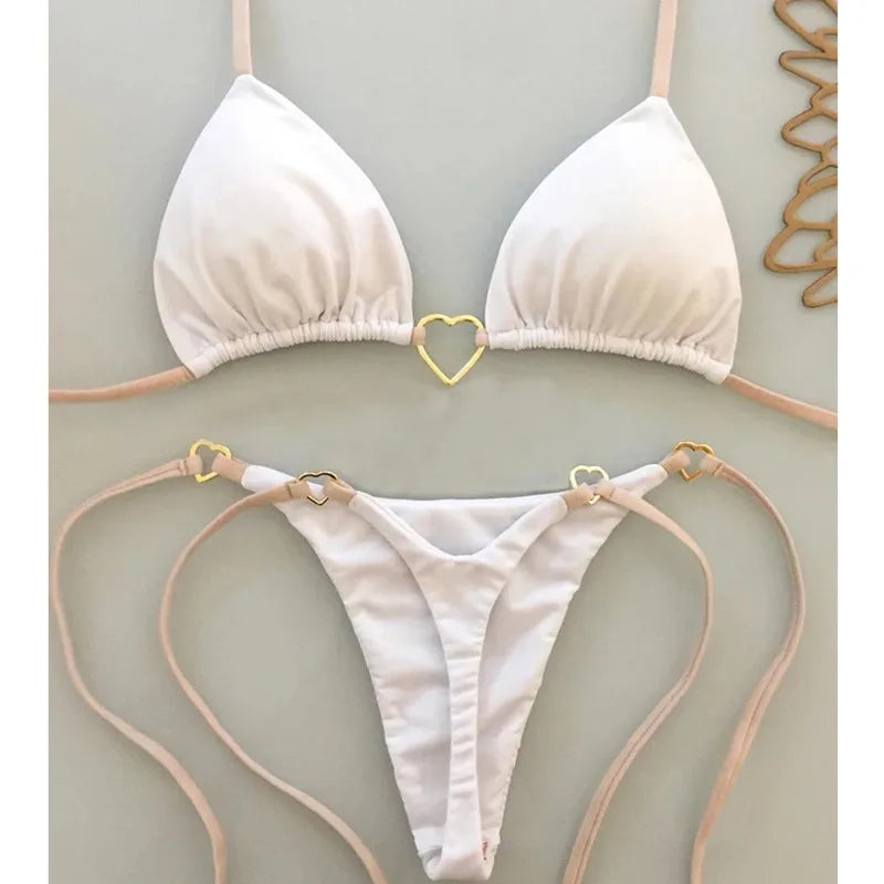 Sexy Red Bikinis Women's Swimwear Female Swimsuit For Swimming Wear Bathing Suits Brazilian Bikini Set Beachwear Pool Bather